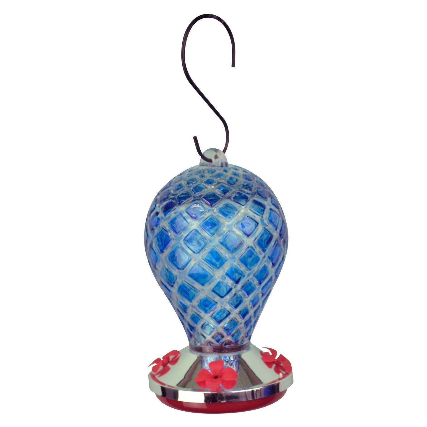Blue Glass Hummingbird Feeder - 26oz