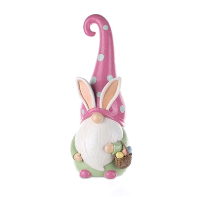 Easter Gnome w/Basket 13”H Resin