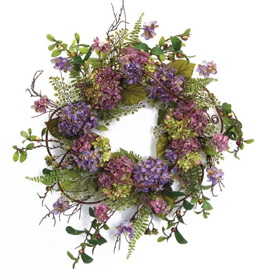 Hydrangea Floral Wreath 22"D