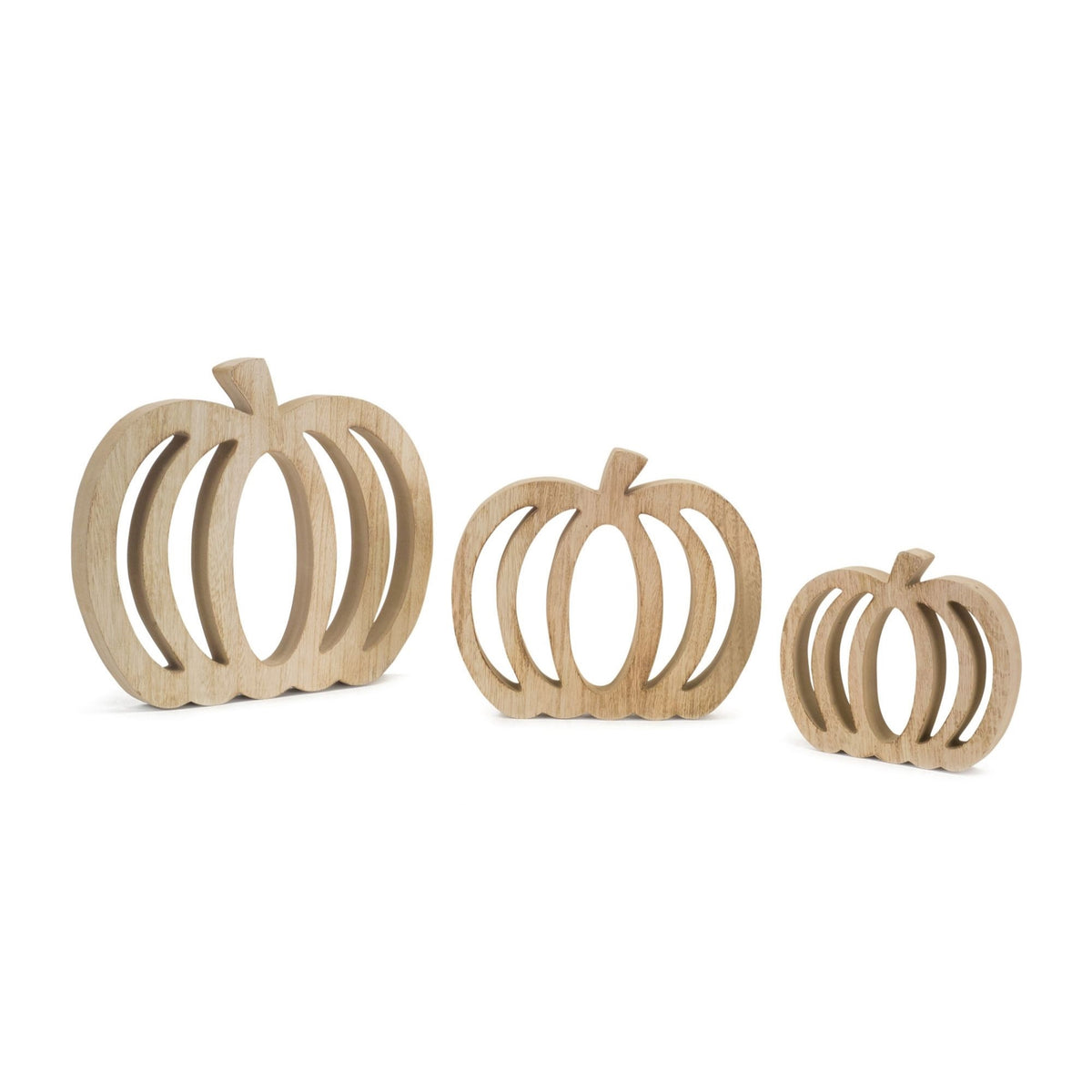 Pumpkin Cut-Out (Set of 6) 5.5"H, 7.5"H, 9.5"H Wood