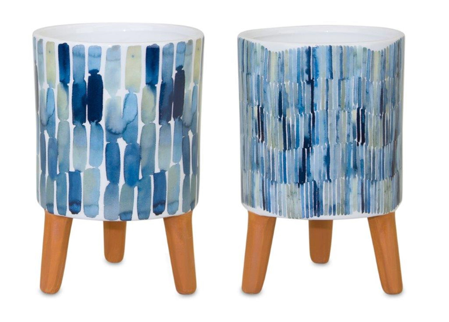 Watercolor Planters on Legs (Set of 2)