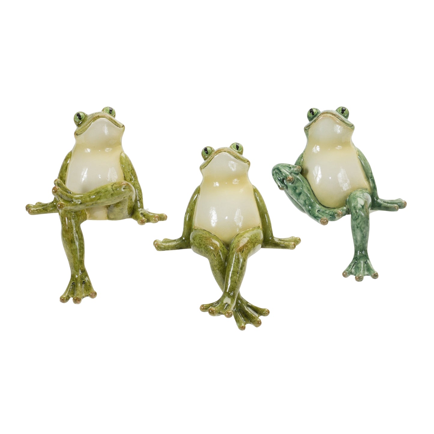 Stone Garden Frog Shelf Sitters (Set of 3)