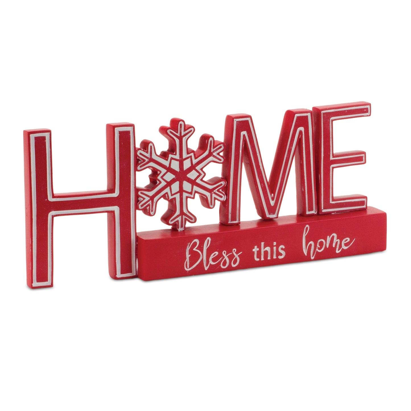 Snowflake Bless This Home Tabletop Sign 12.5"L