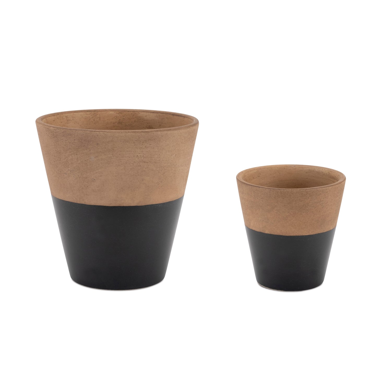 Tapered Two-Tone Planters (Set of 2)