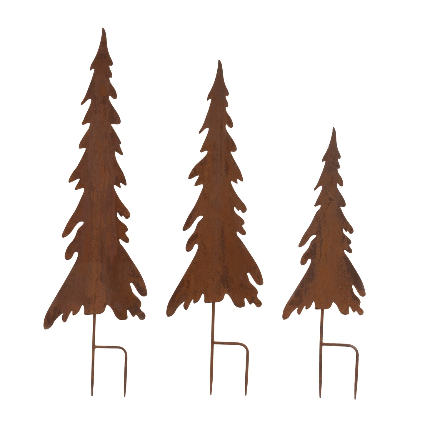 Iron Cut Out Trees- Garden Decor Stakes (Set of 3)