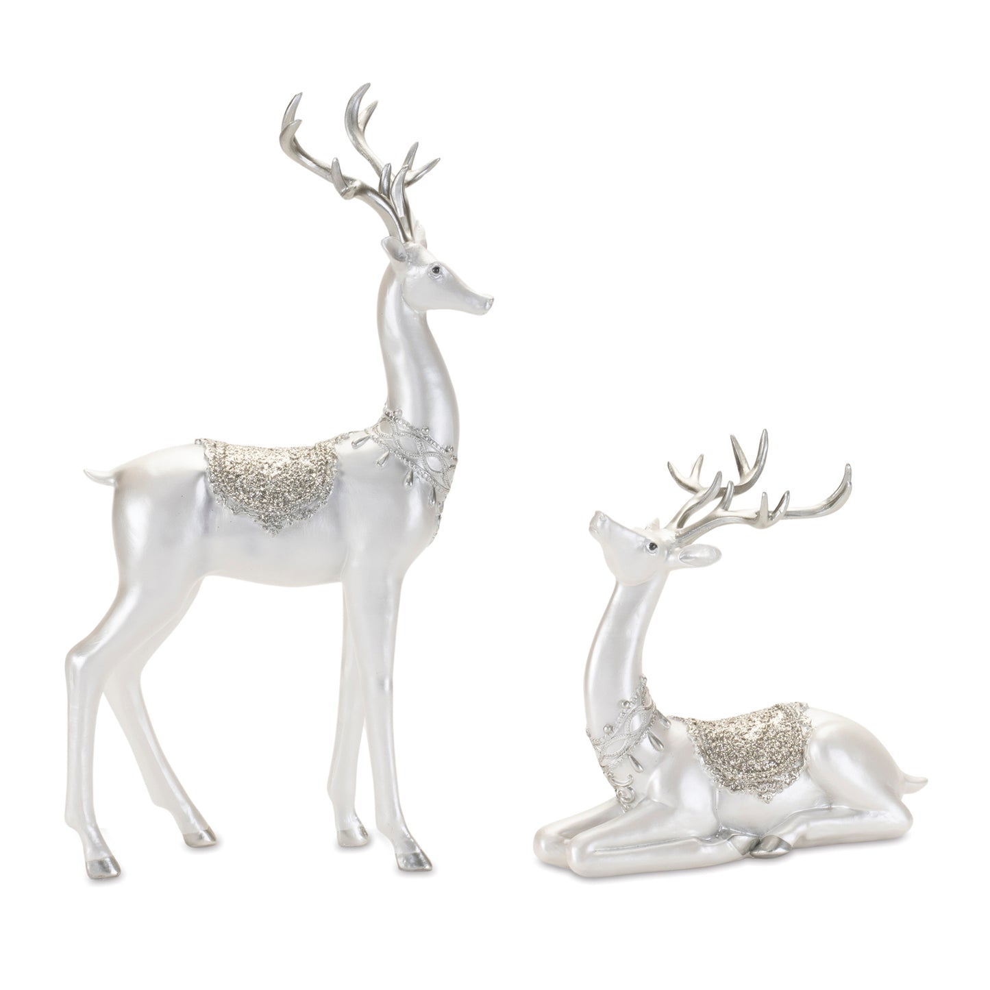 Modern Holiday Reindeer Figurine (Set of 2)