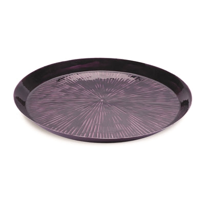 Modern Iron Tray Blk/Purp 13.5"D