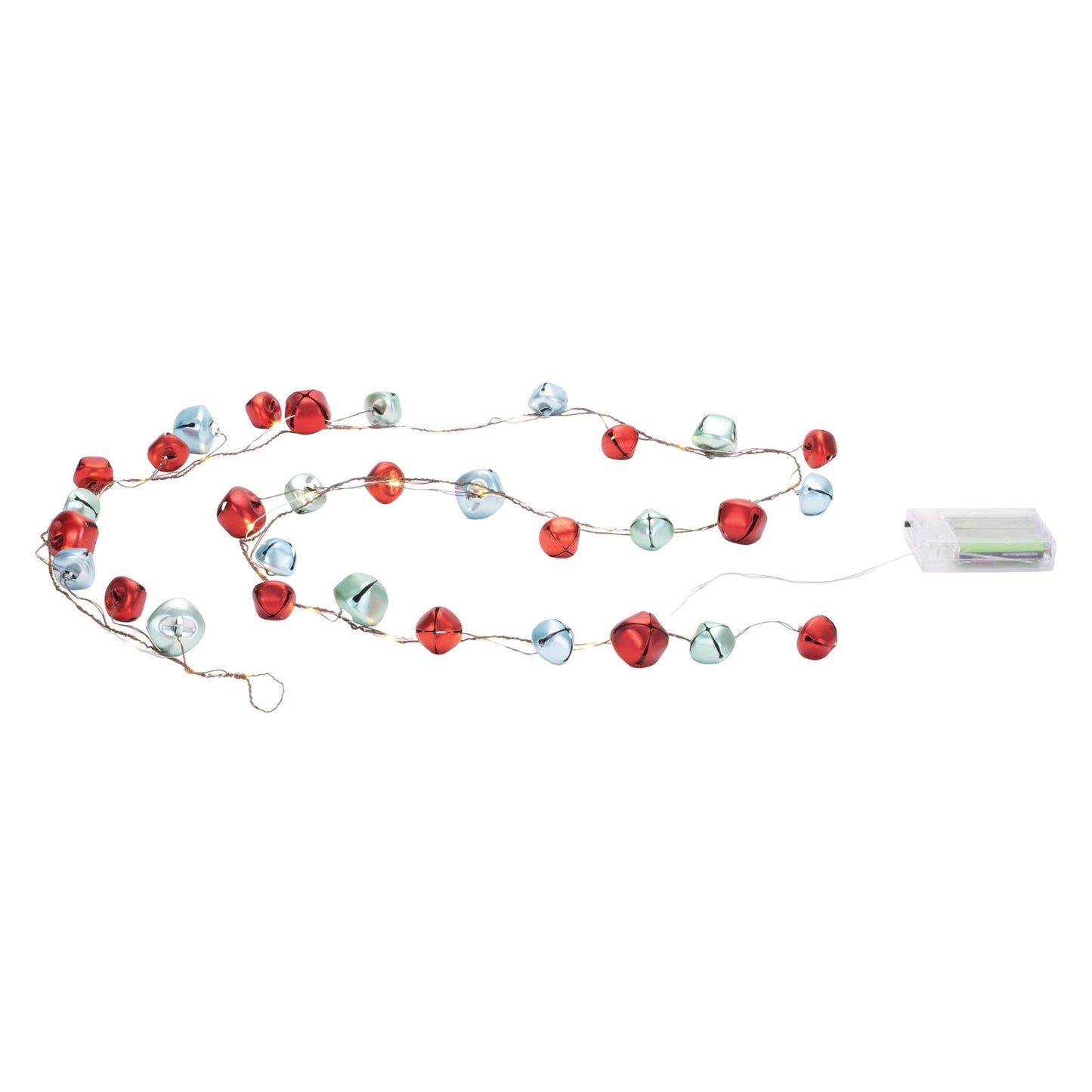 LED Sleigh Bell Wire Garland (Set of 2) 33" L