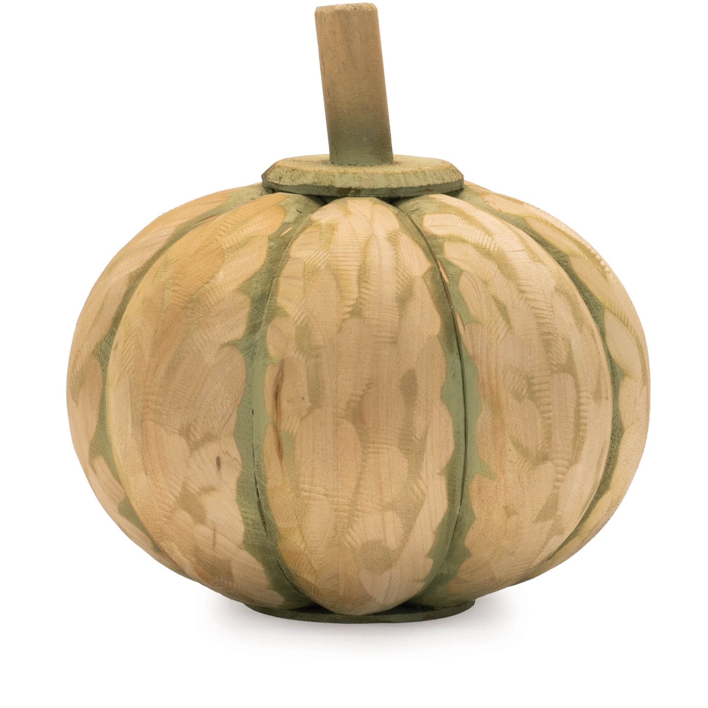Carved Fir Wood Pumpkin Decor (Set of 2)