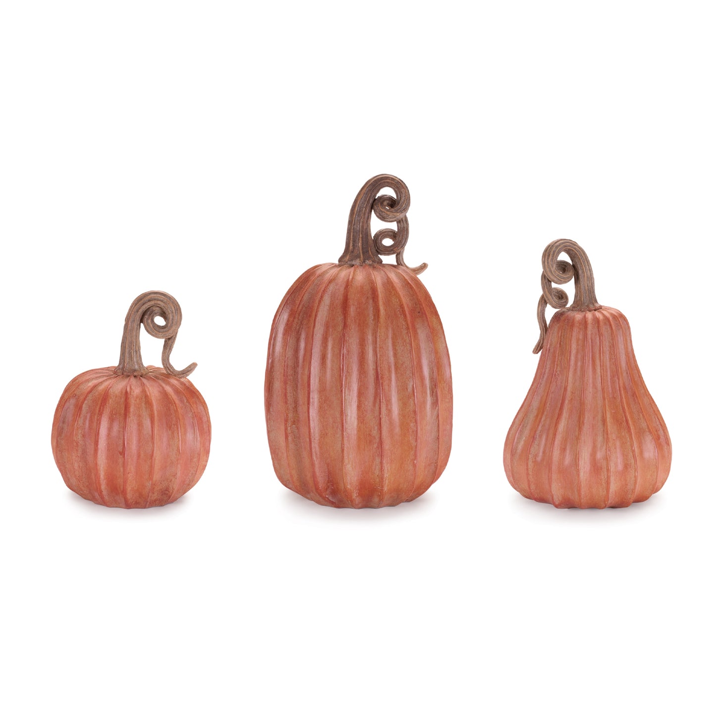 Pumpkins (Set of 3) 7.25"H, 9.5"H, 11.5"H Resin
