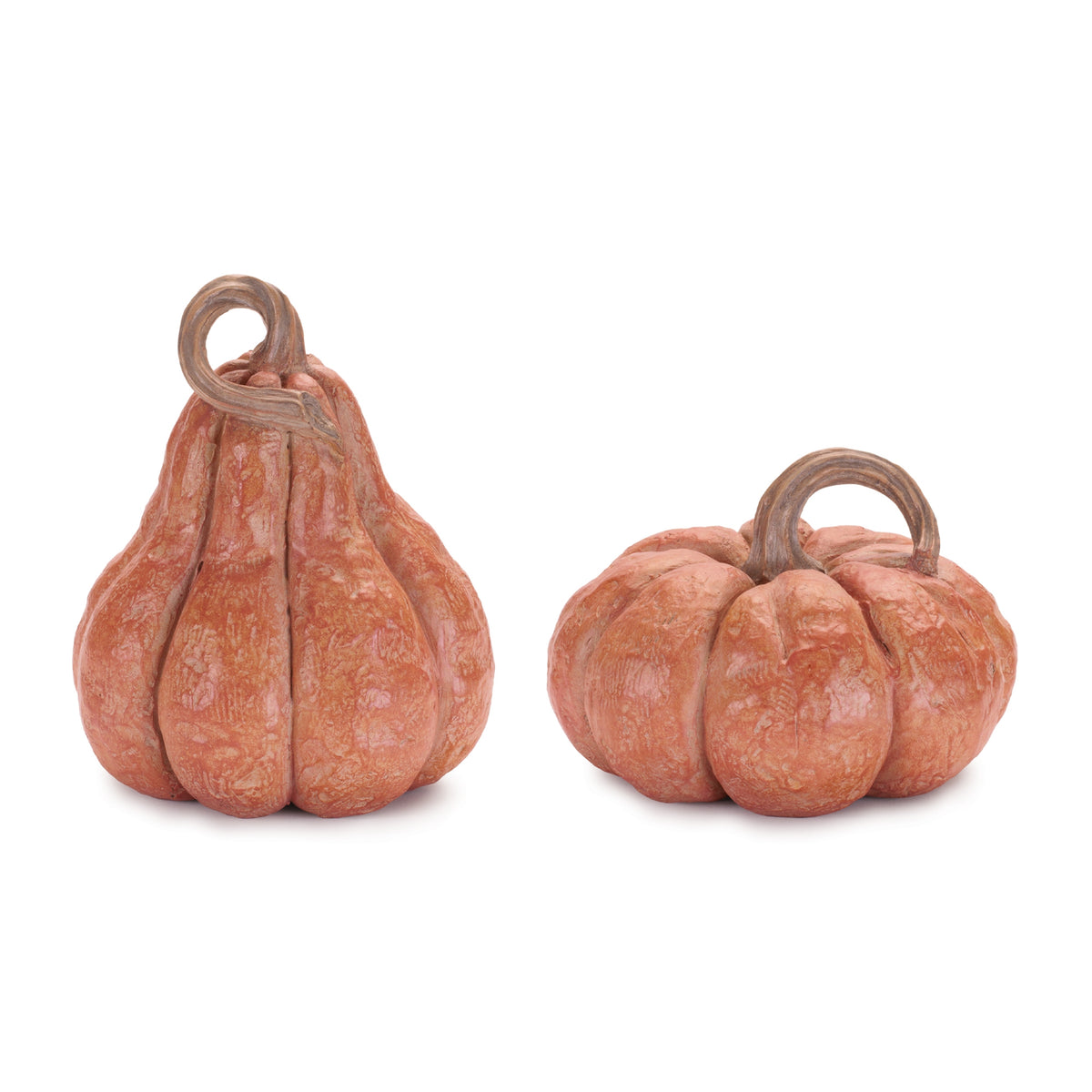 Pumpkin (Set of 2) 5.25"H, 8.25"H Resin