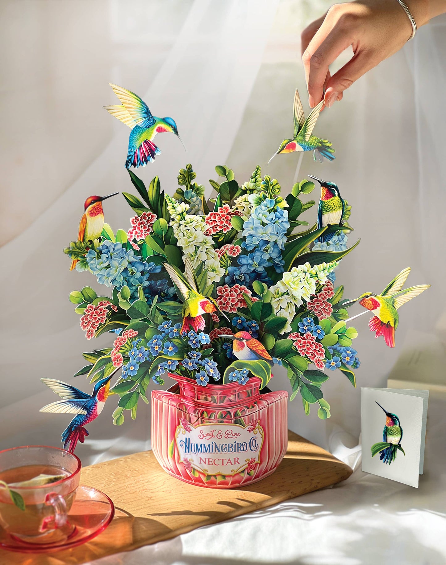 Hummingbird Oasis Pop-up Greeting Card