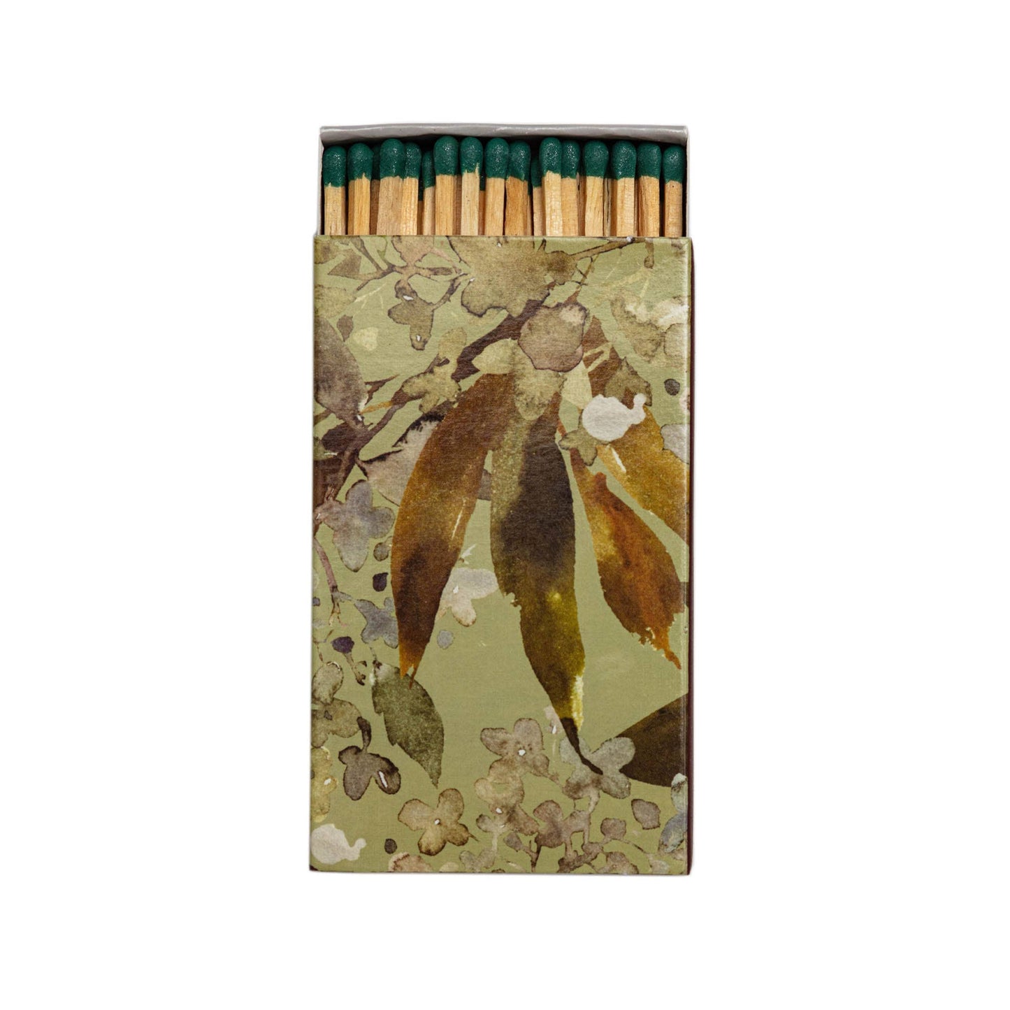 Green Floral Matchbox