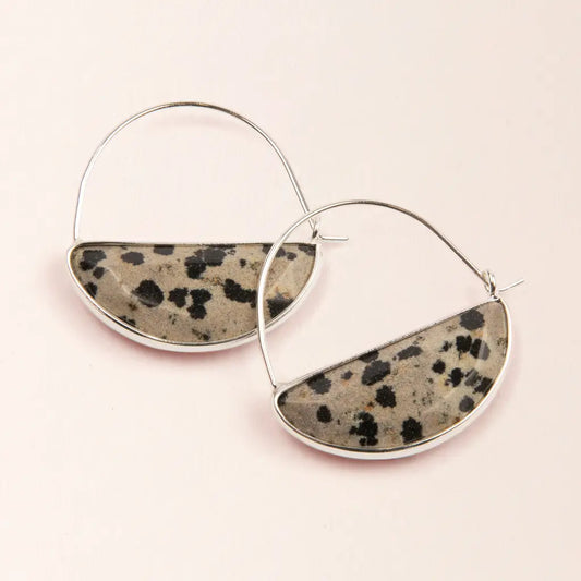 Stone Prism Earrings Dalmatian Jasper