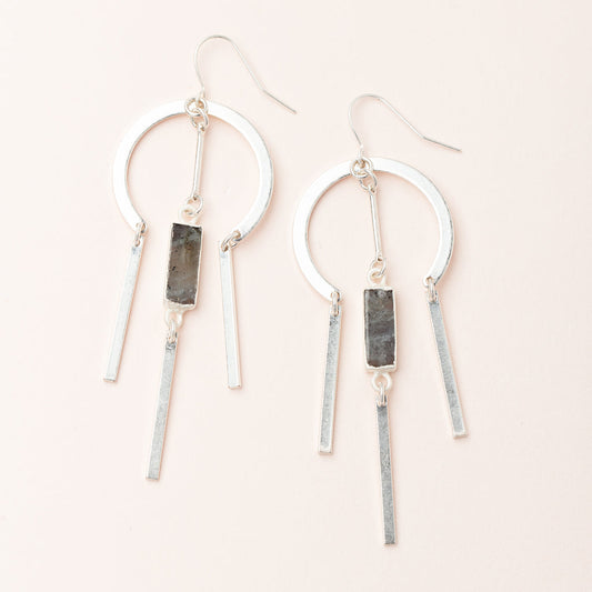 Dream Stone Earring - Labradorite/Silver