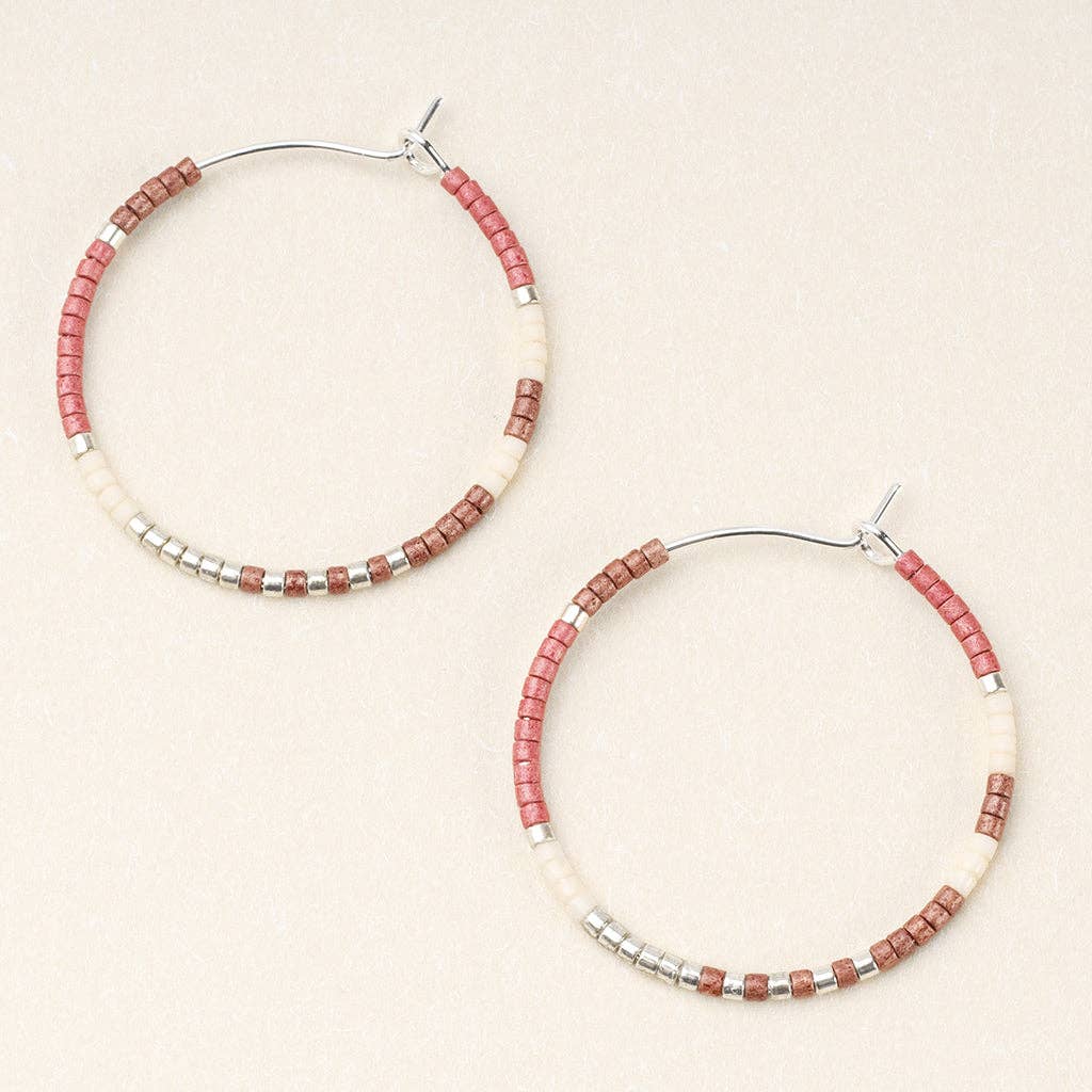 Chromacolor Miyuki Small Hoop - Blush Multi/Silver