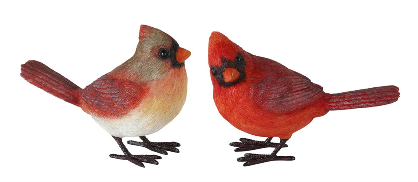 Cardinal Bird Figurine (Set of 4)