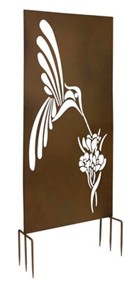 Metal Hummingbird Privacy Screen 24.75"L x 66"H