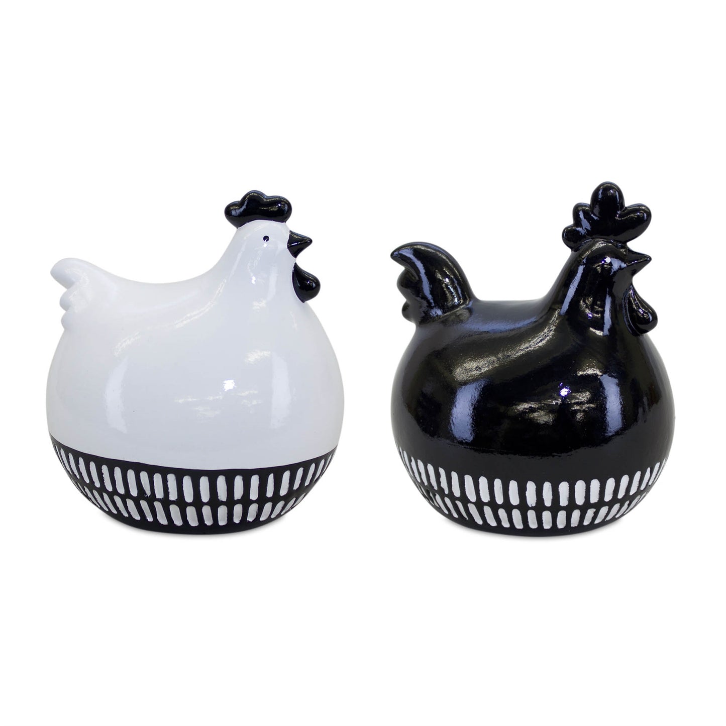 Chicken Decor (Set of 2) Blk/Wht