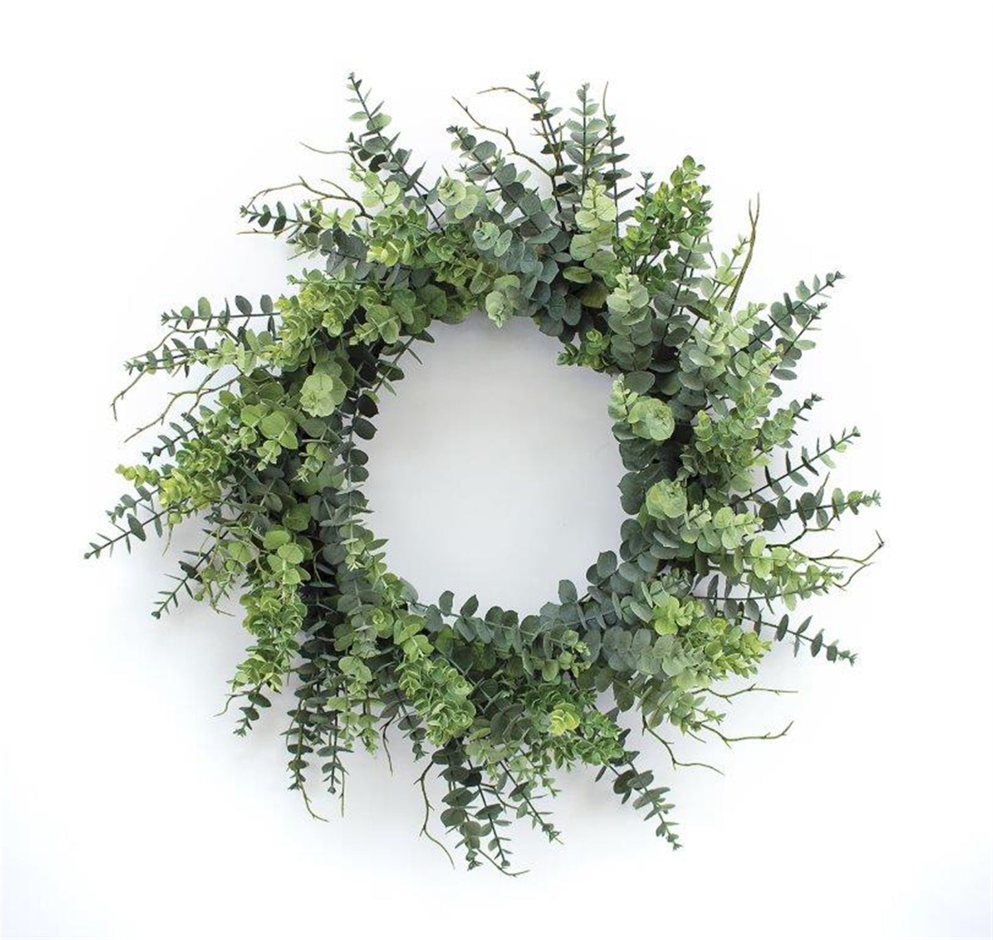 Mixed Eucalyptus Wreath with Twig Accents 29"D