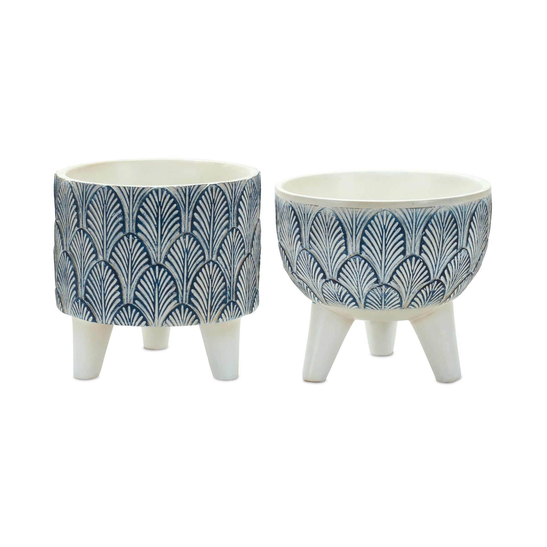 Geometric Leaf Planters with Legs (Set of 2)