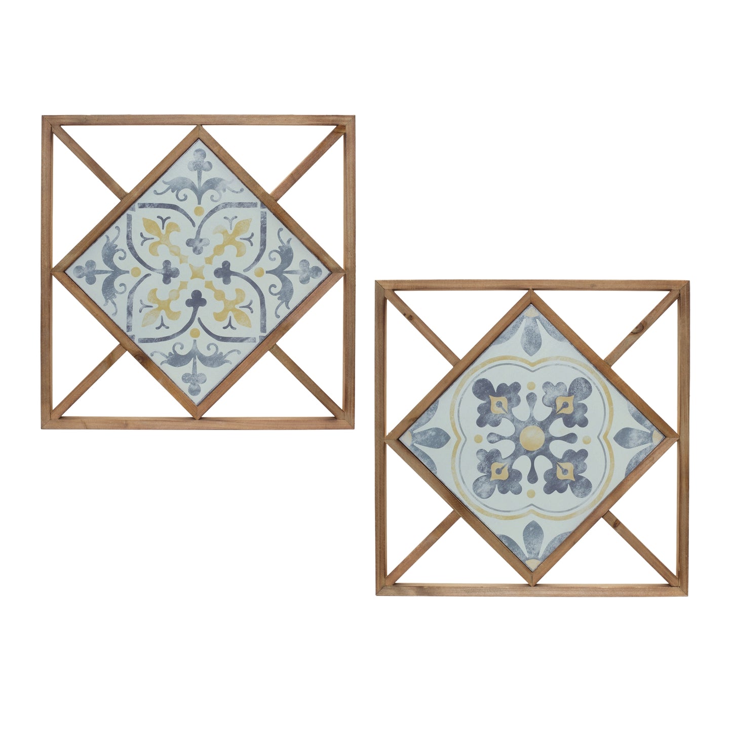 Framed Ornamental Wall Tile (Set of 2)