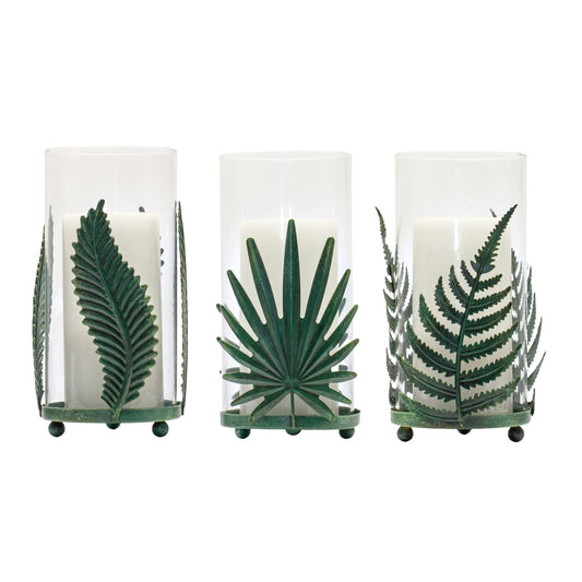 Metal Leaf Candle Holder (Set of 6)