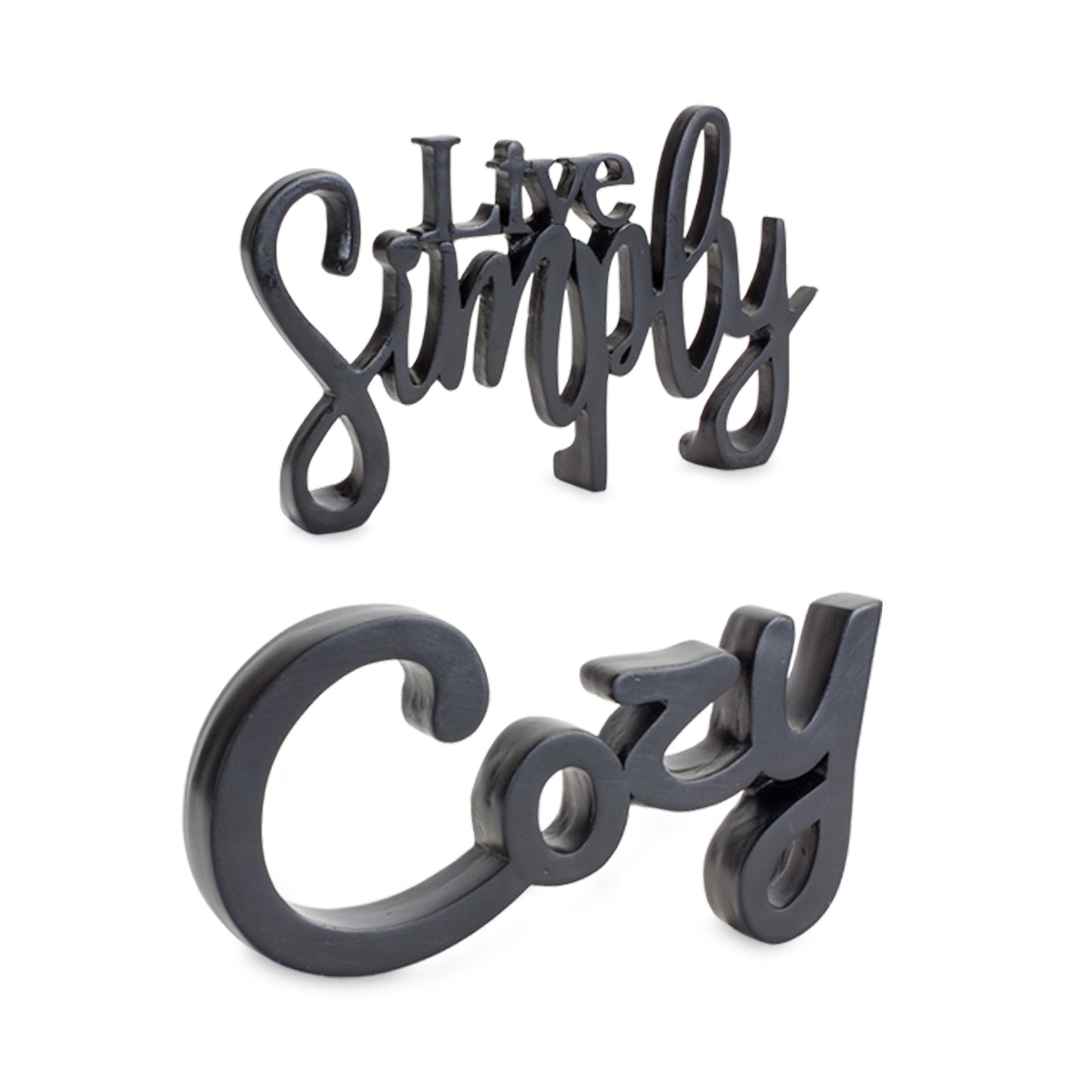 Cozy and Simply Sentiment Sign Block (Set of 2)