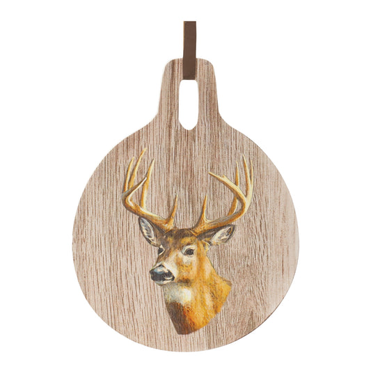 Deer Print Cutting Board Decor 7.75"D