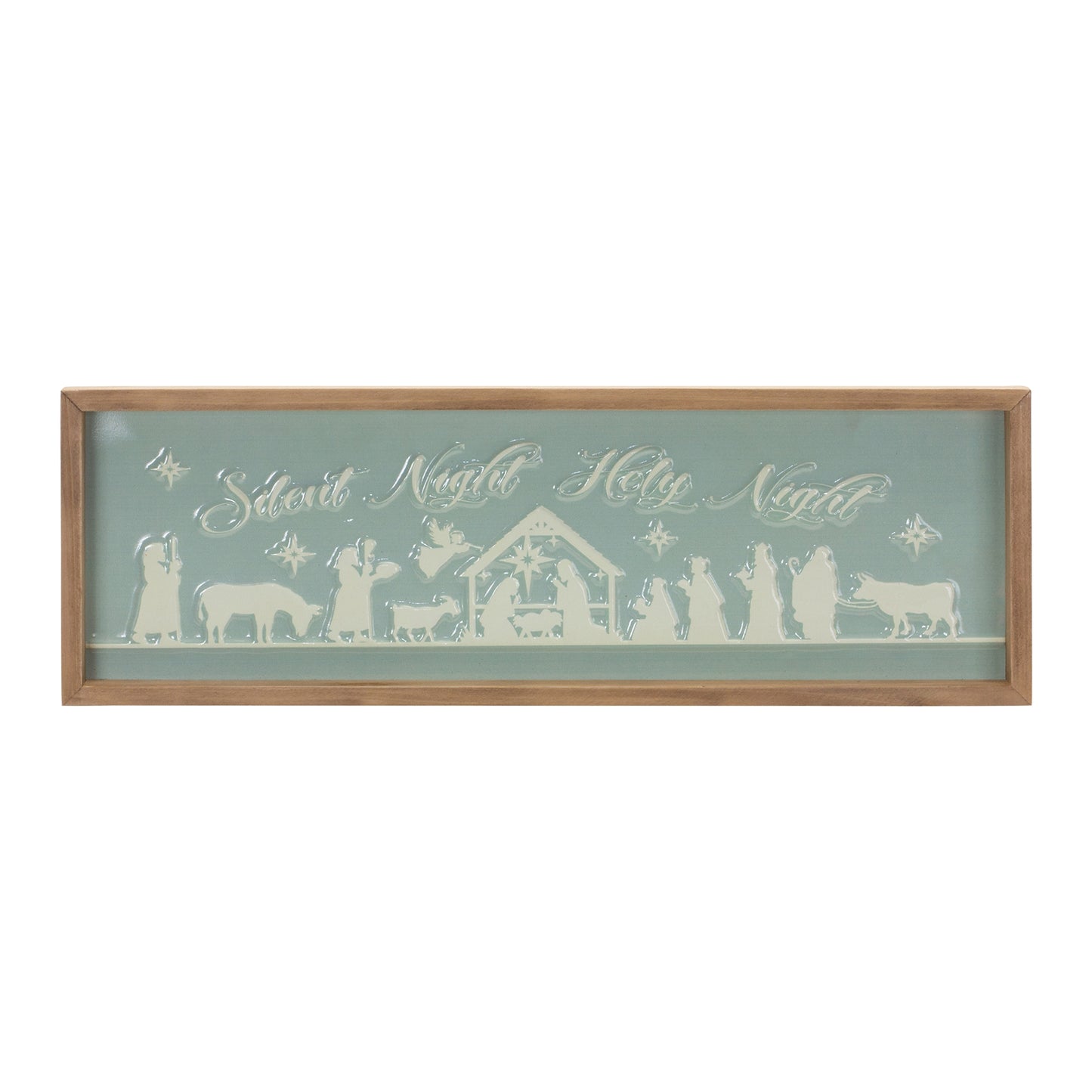 Framed Silent Night Sign 20"L