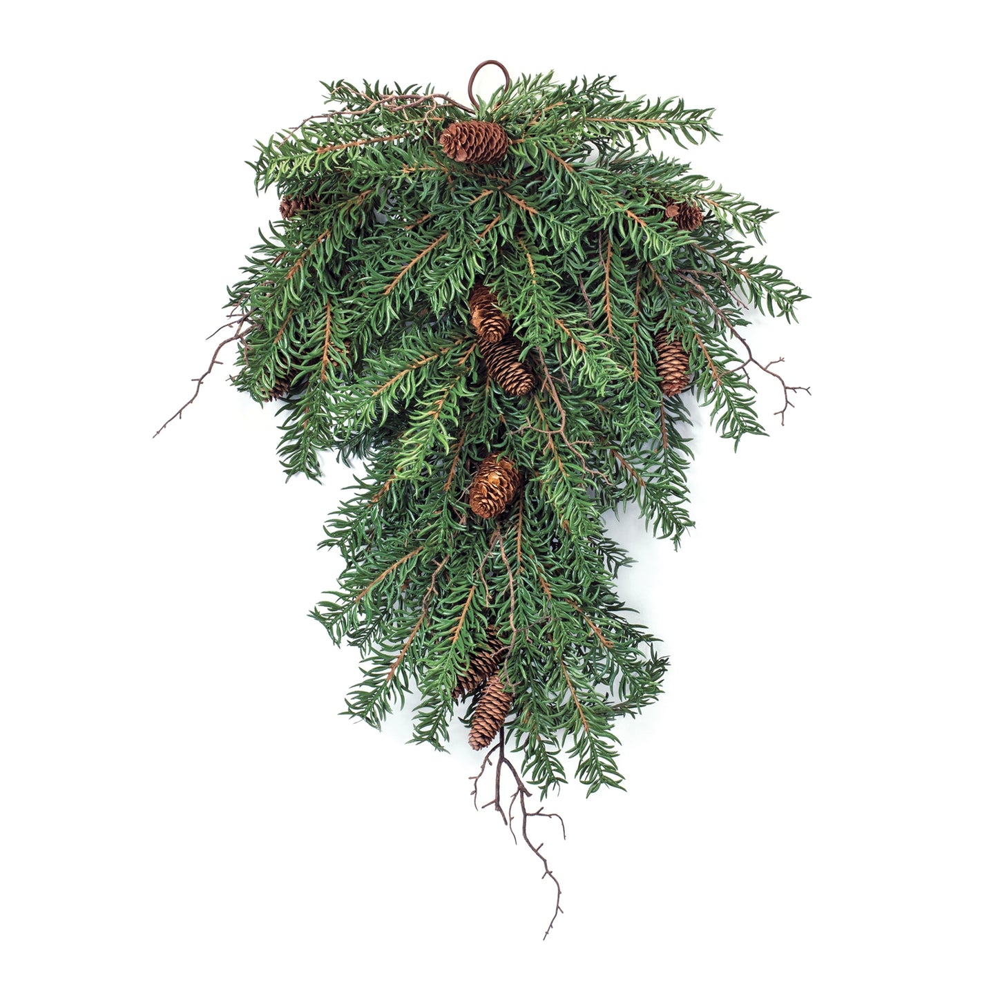 Pine Swag with Twig and Pinecones 31.5"H