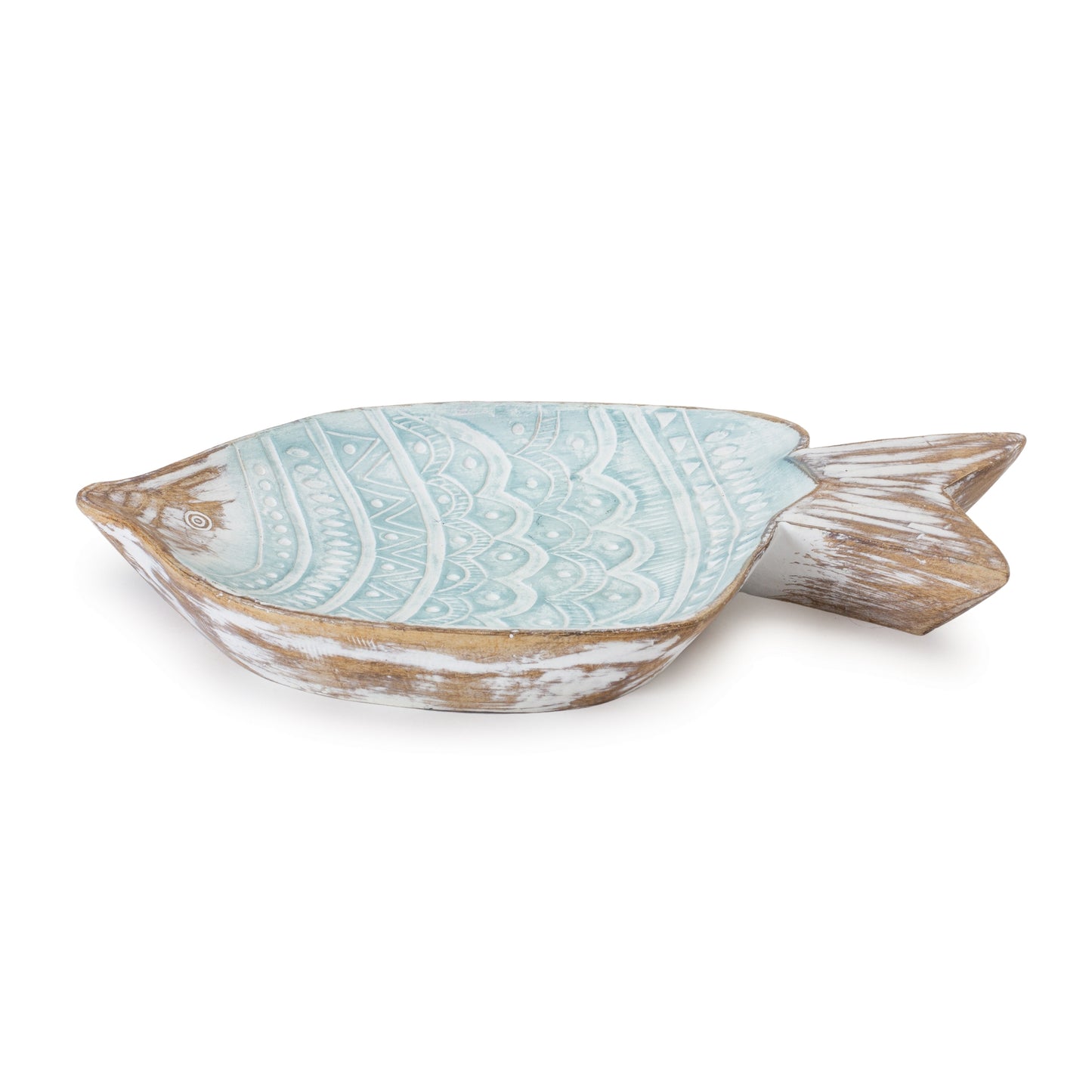 Etched Fish Flat Bowl 11.5"L