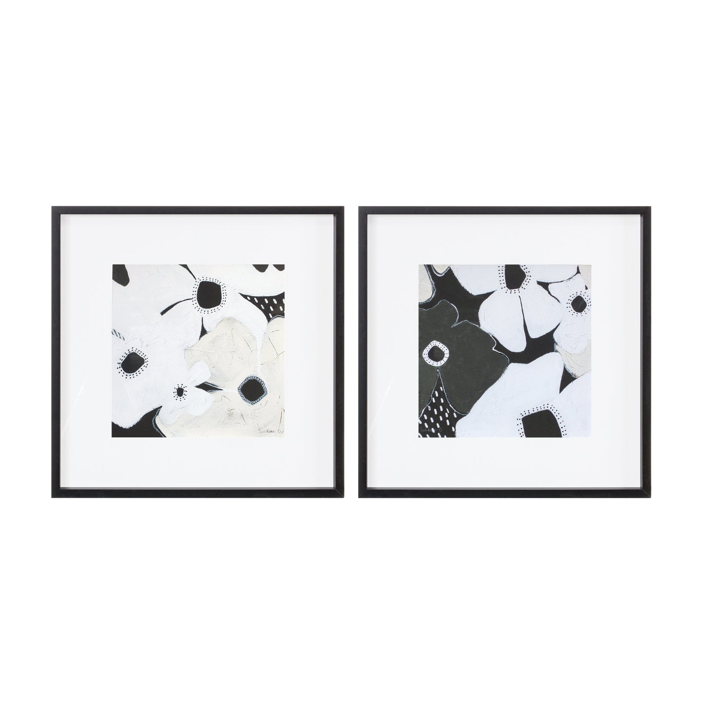 Framed Anemone Floral Print (Set of 2)