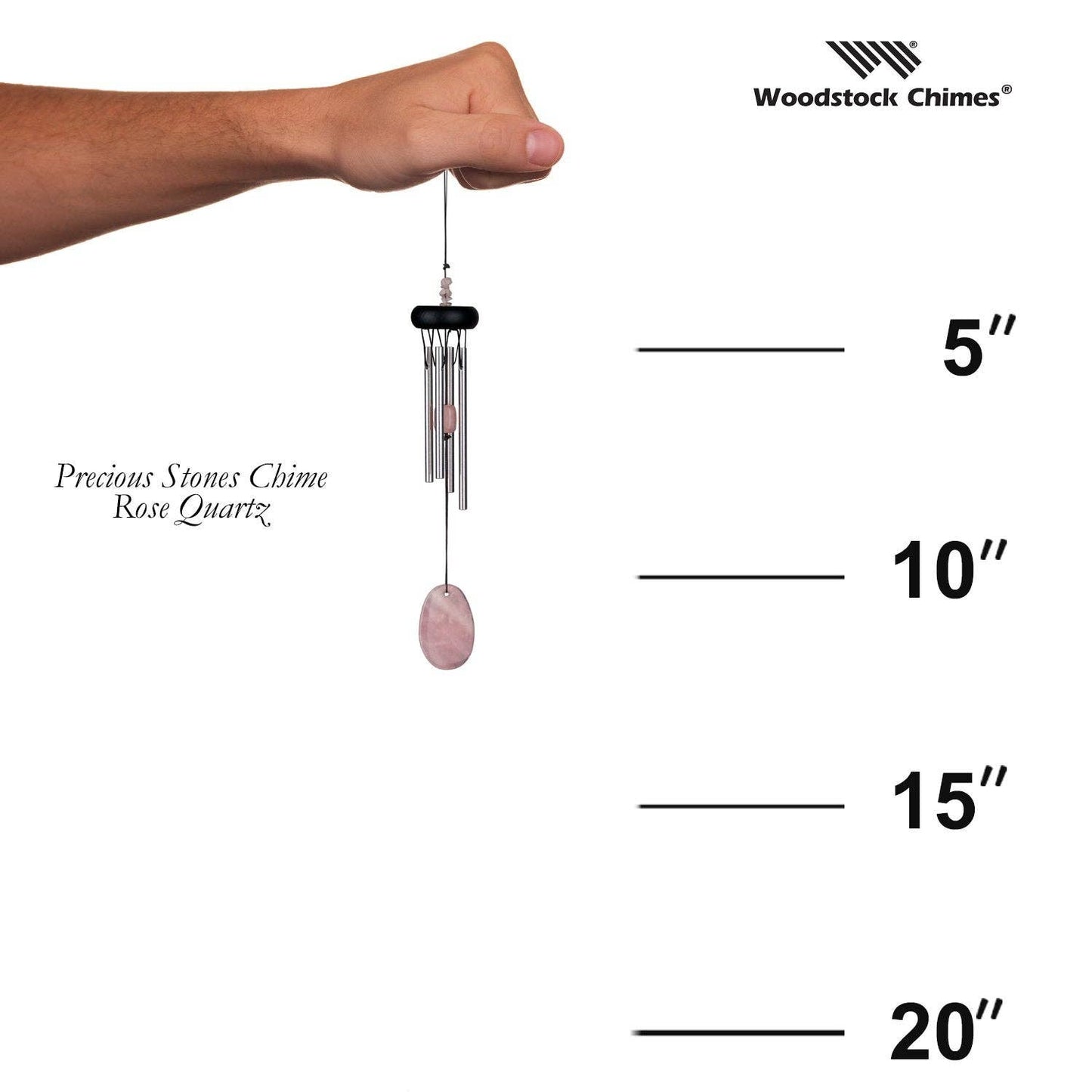 Woodstock Precious Stones Chime™ - Rose Quartz