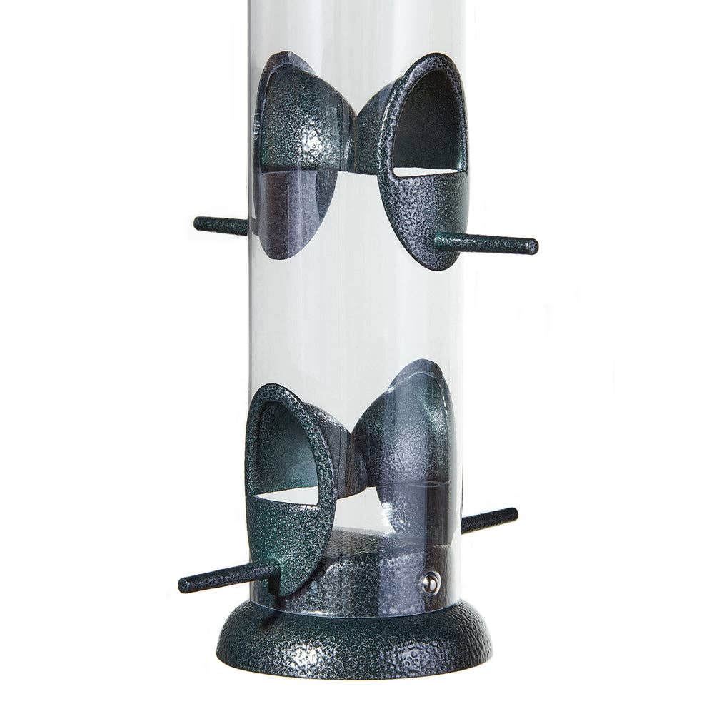 Tube Bird Seed Feeder with 4 Ports