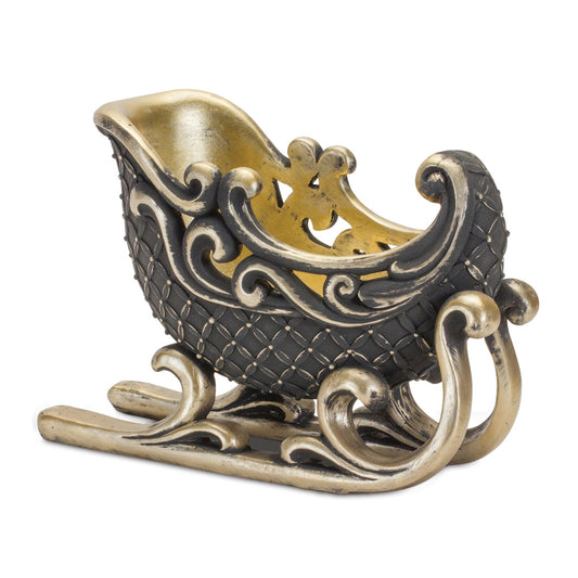Elegant Holiday Sleigh Decor 10"L