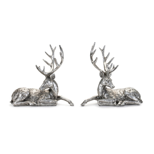 Metallic Deer Statue (Set of 2)