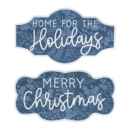 Wood Christmas Sentiment Sign (Set of 2)