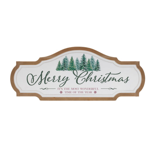 Framed Metal Merry Christmas Sign 27.5"L