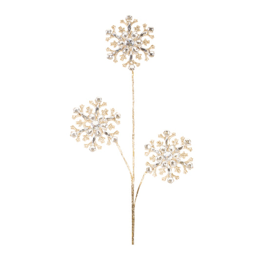 Jeweled Snowflake Spray (Set of 2)