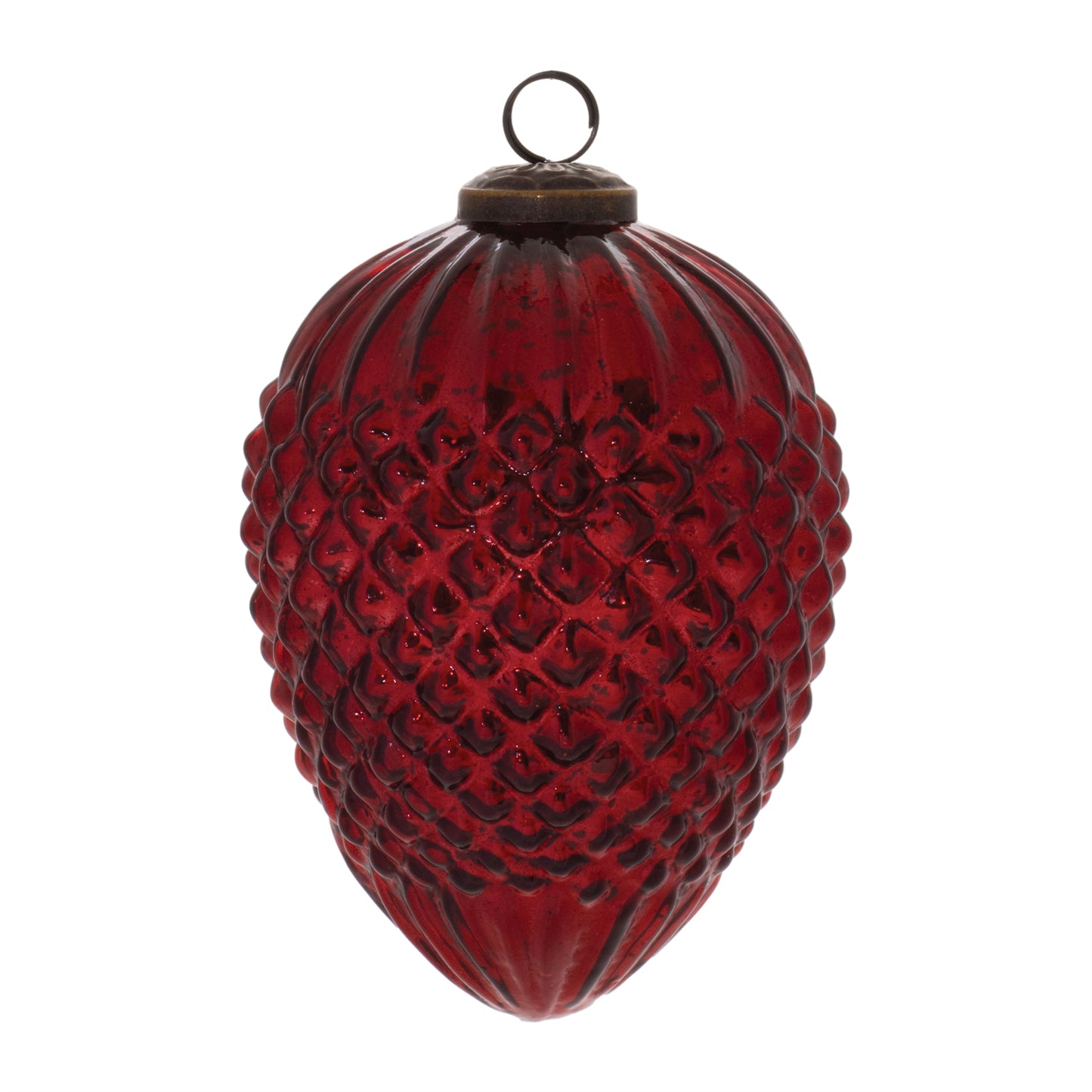 Hobnail Glass Cone Ornament (Set of 2)