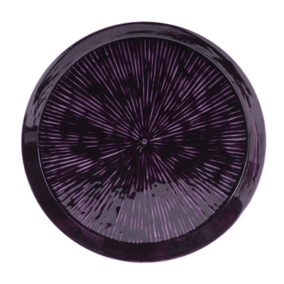 Modern Iron Tray Blk/Purp 13.5"D