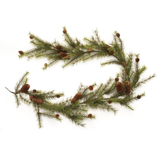 Pine and Pinecone Garland 6'L