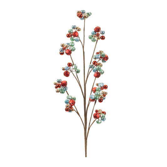 Metal Sleigh Bell Cluster Spray (Set of 2)