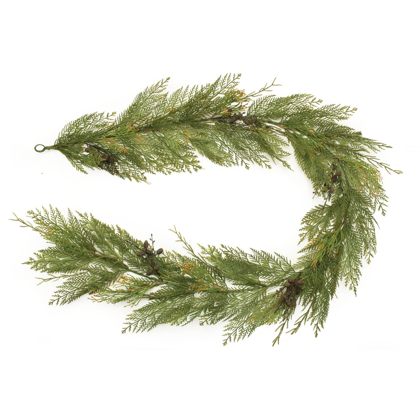 Cedar and Mini Pinecone Garland 6'L