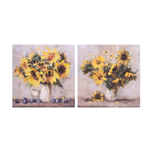 Sunflowers Canvas Wall Art (Set of 2)