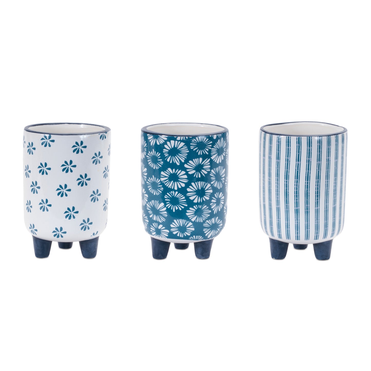 Footed Stone Planter (Set of 3)