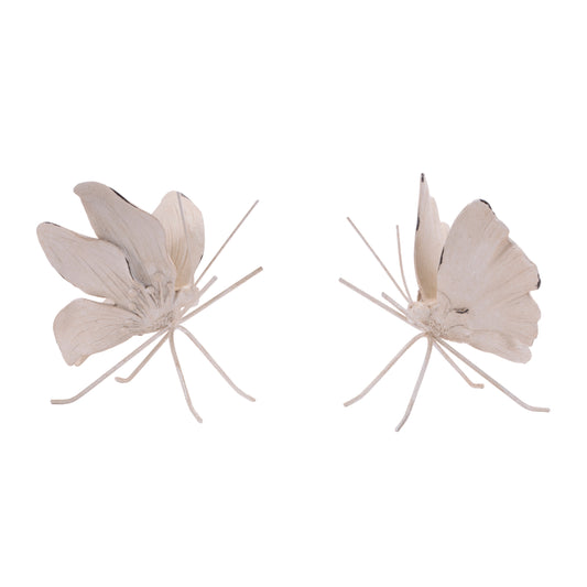 Flower Petal Butterfly Shelf Sitters (Set of 2)