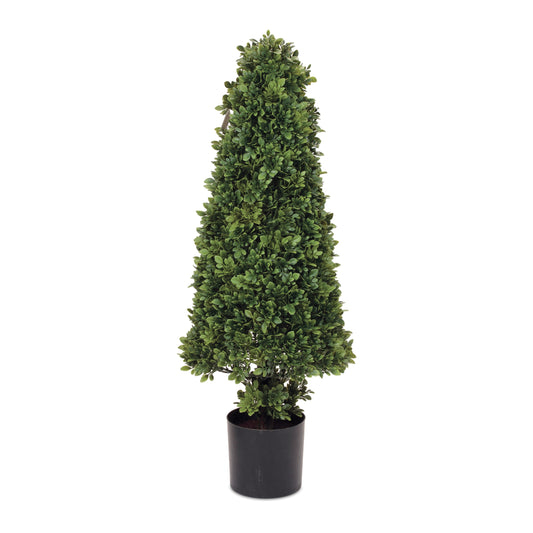 Potted Boxwood Foliage Topiary 38"H