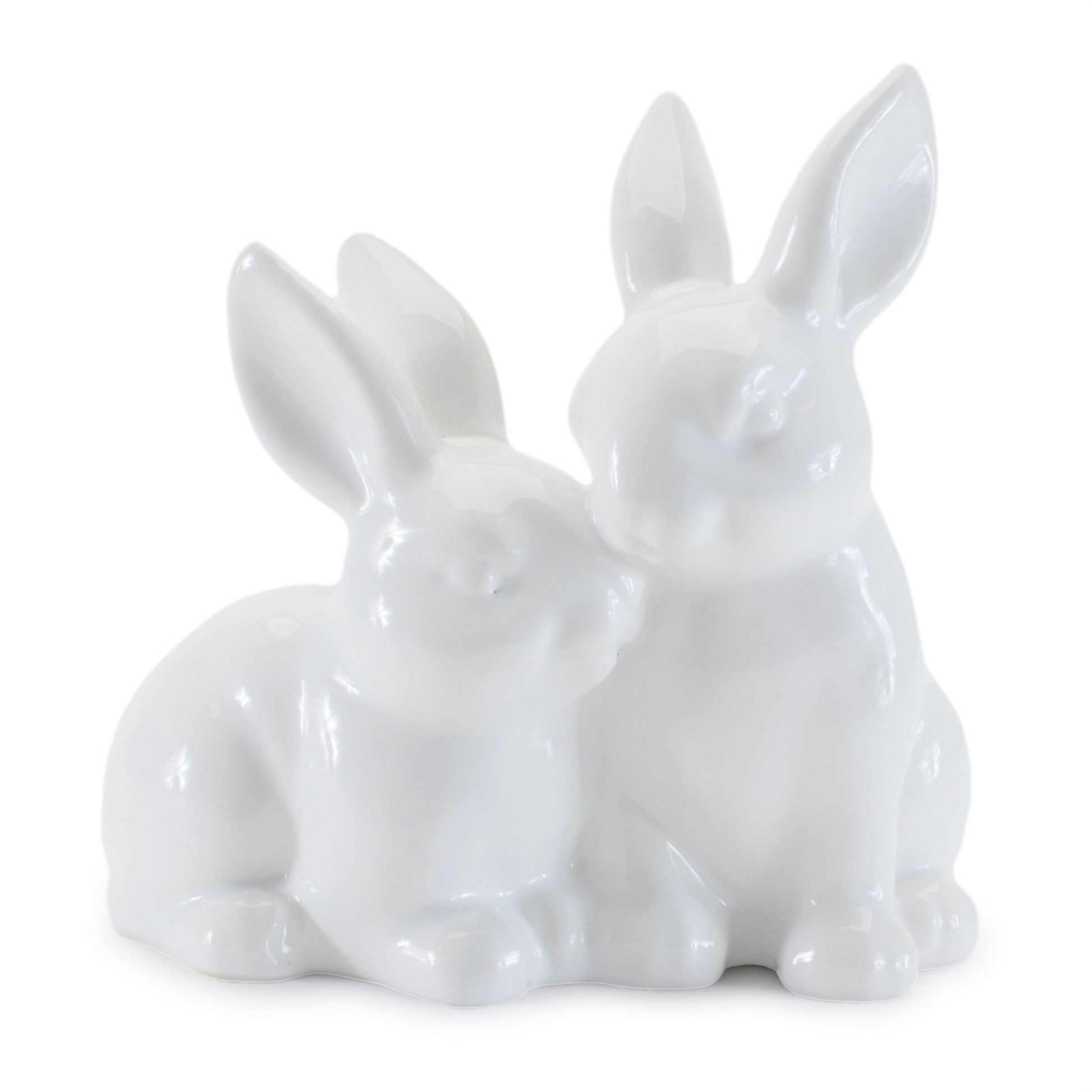 Ceramic Mini Garden Bunny Couple (Set of 4)